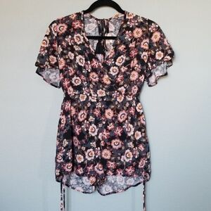 Band of gypsies floral tassel romper medium